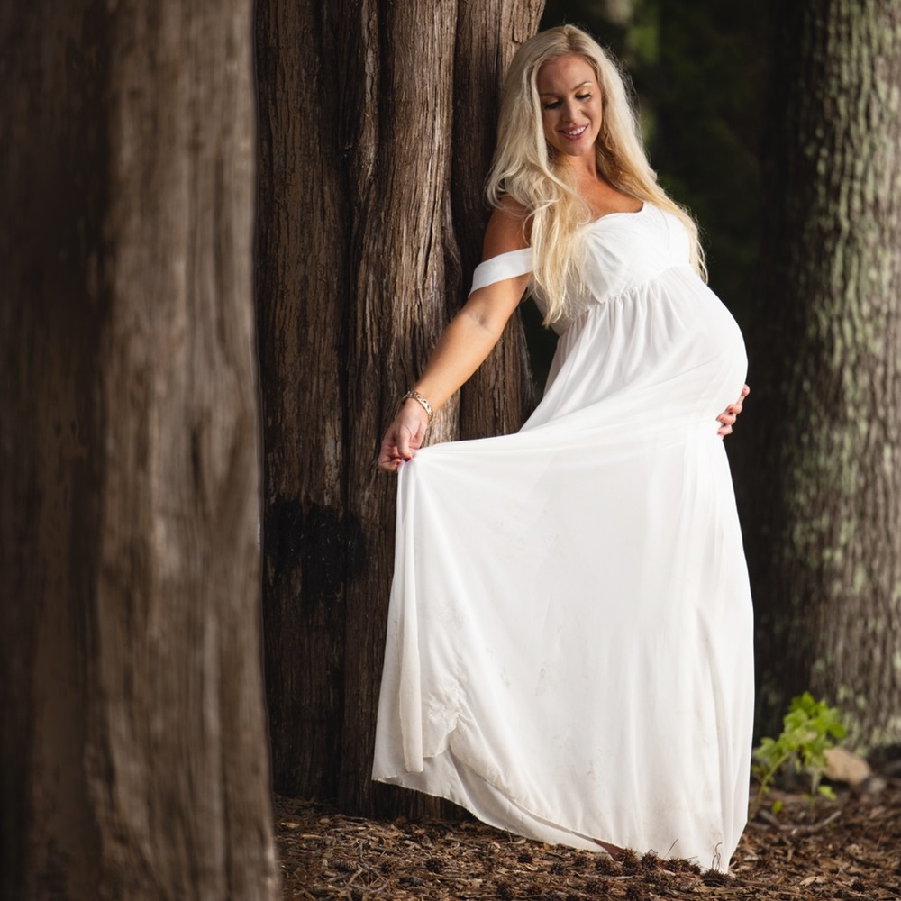 White maternity dress